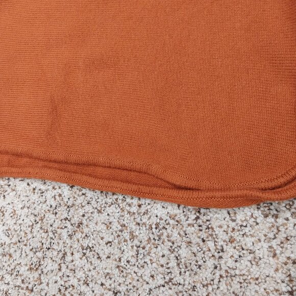 3412 Size Large Michael Michael Kors Rust Sweater with Zipper On the Bottom Side - Picture 3 of 11